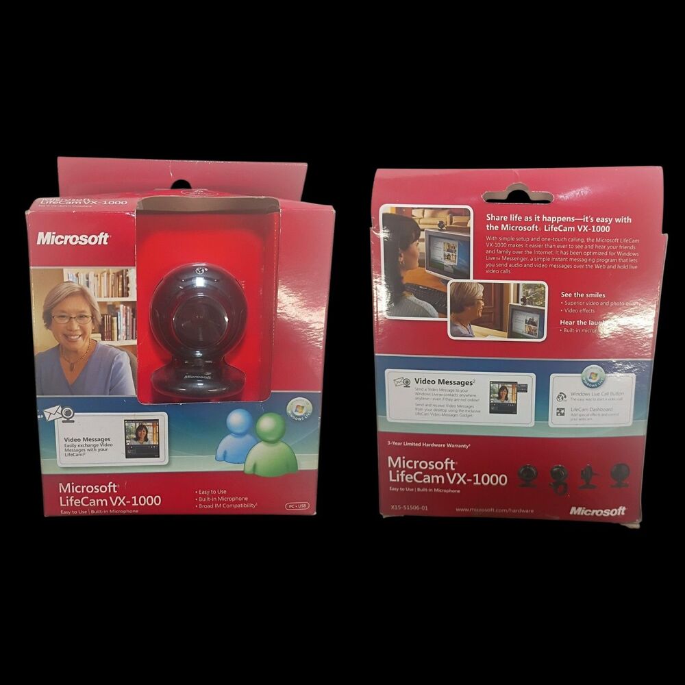Microsoft LifeCam VX-3000 USB 2.0 High Definition Autofocus Webcam New Sealed